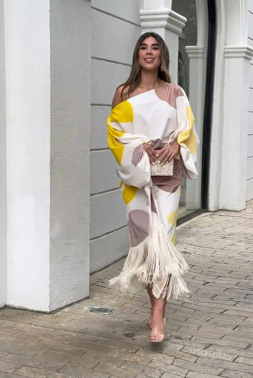 Daniela | Elegancki Zestaw Dwuczęściowy z Frędzlami