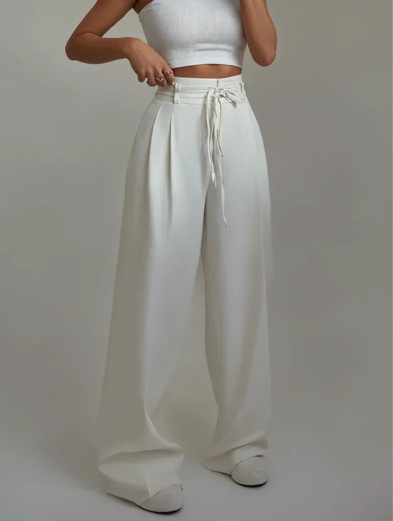 Stefania - High-waisted wide-leg trousers