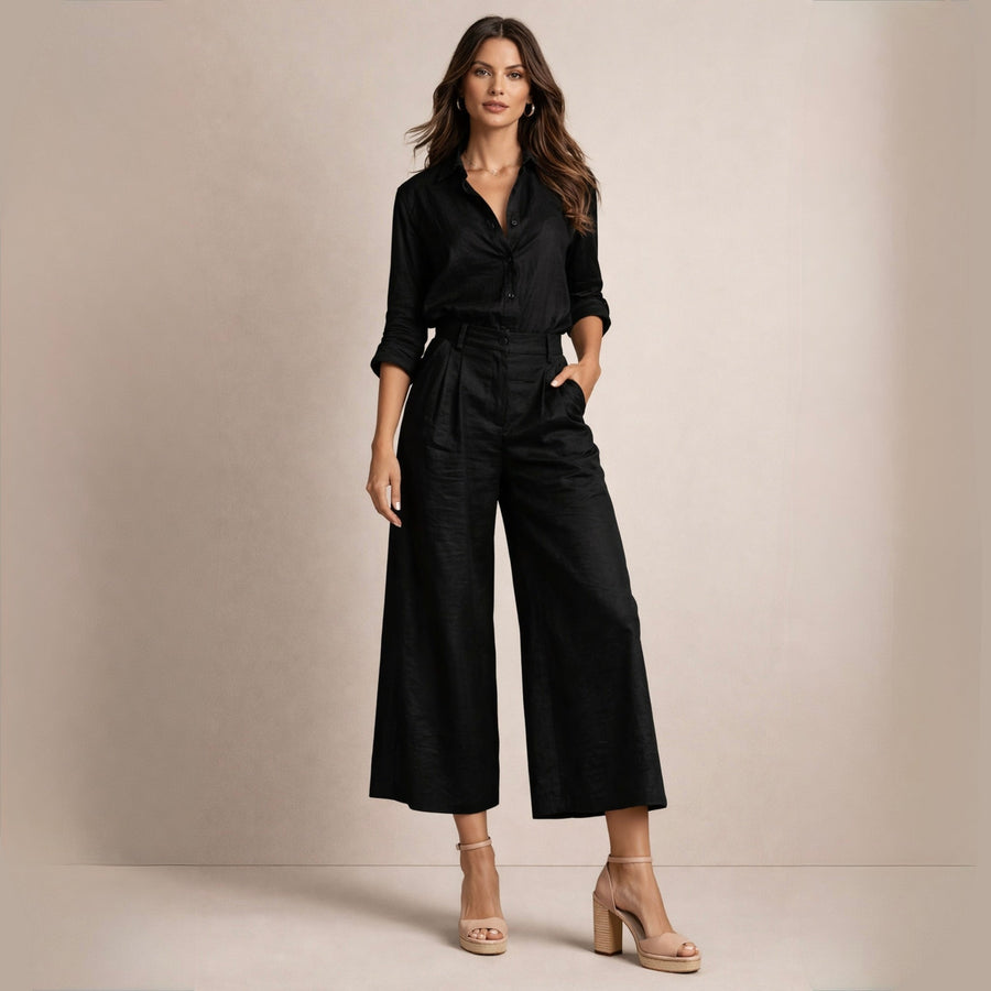 Delphine | Elegancki Komplet Lniany