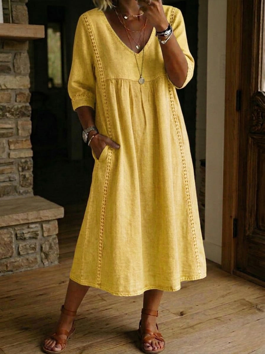 Aurelia | Loose Lace Midi Dress