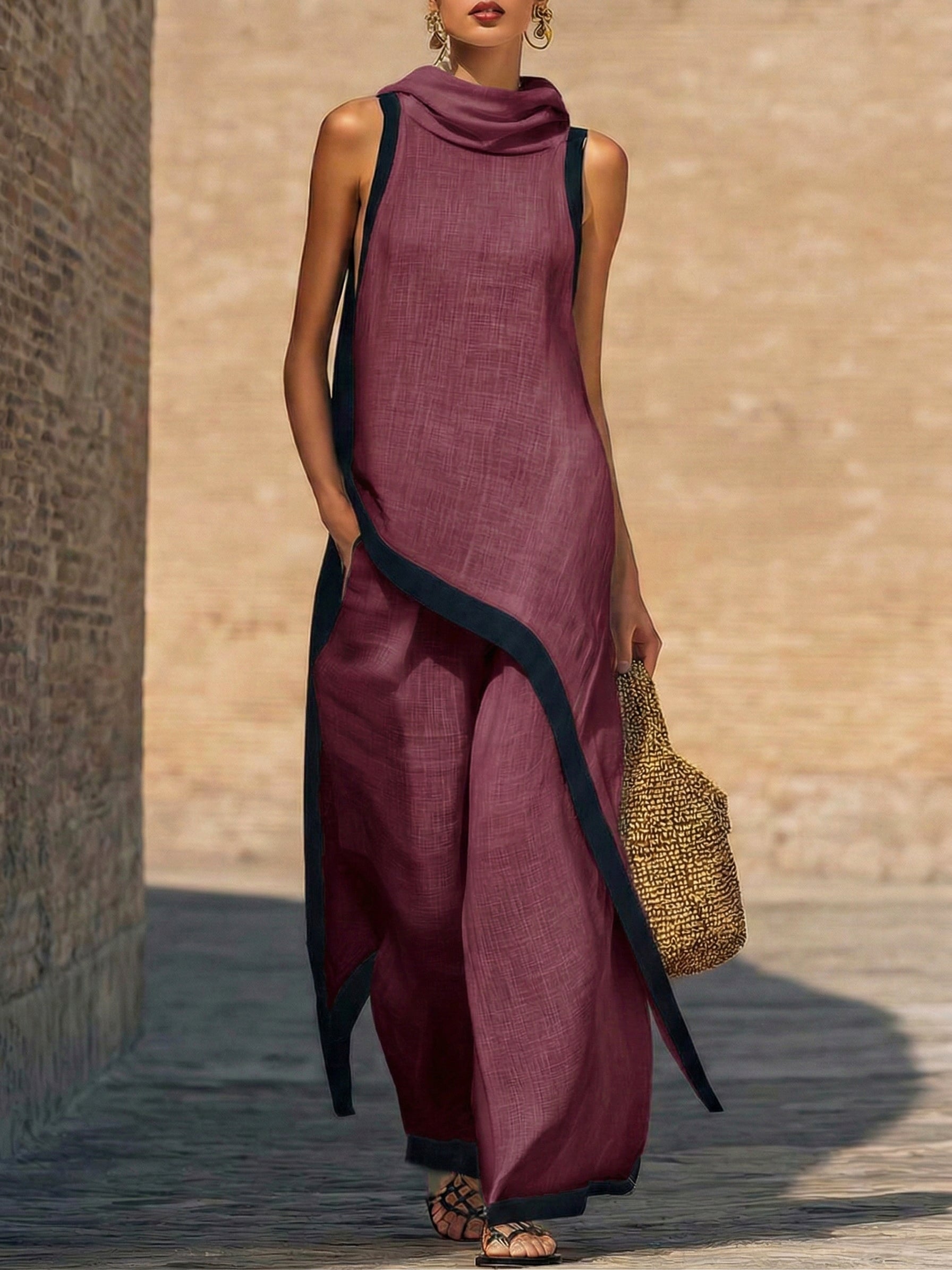 Amara | Artistic Set with Asymmetrical Cut