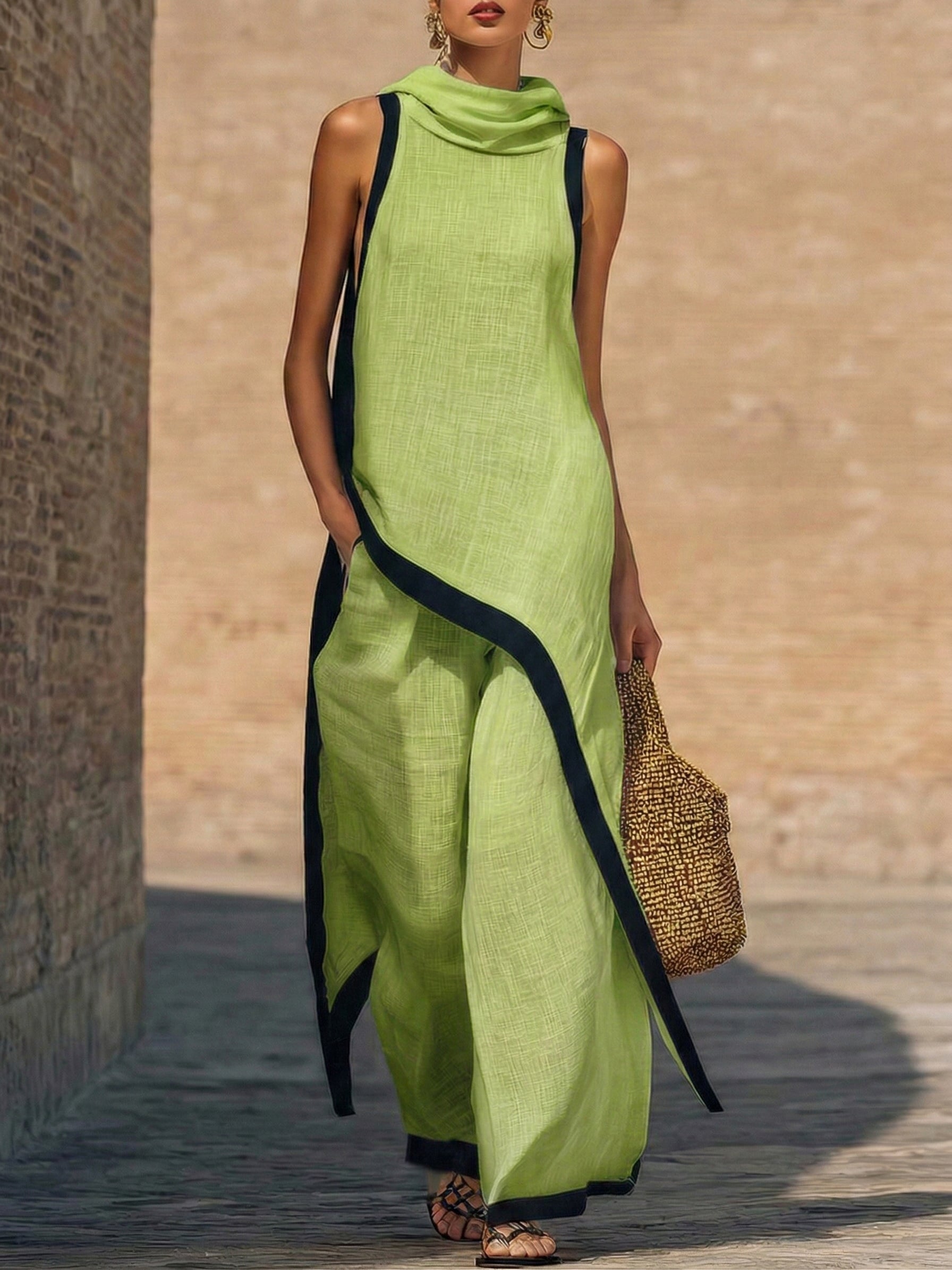 Amara | Artistic Set with Asymmetrical Cut